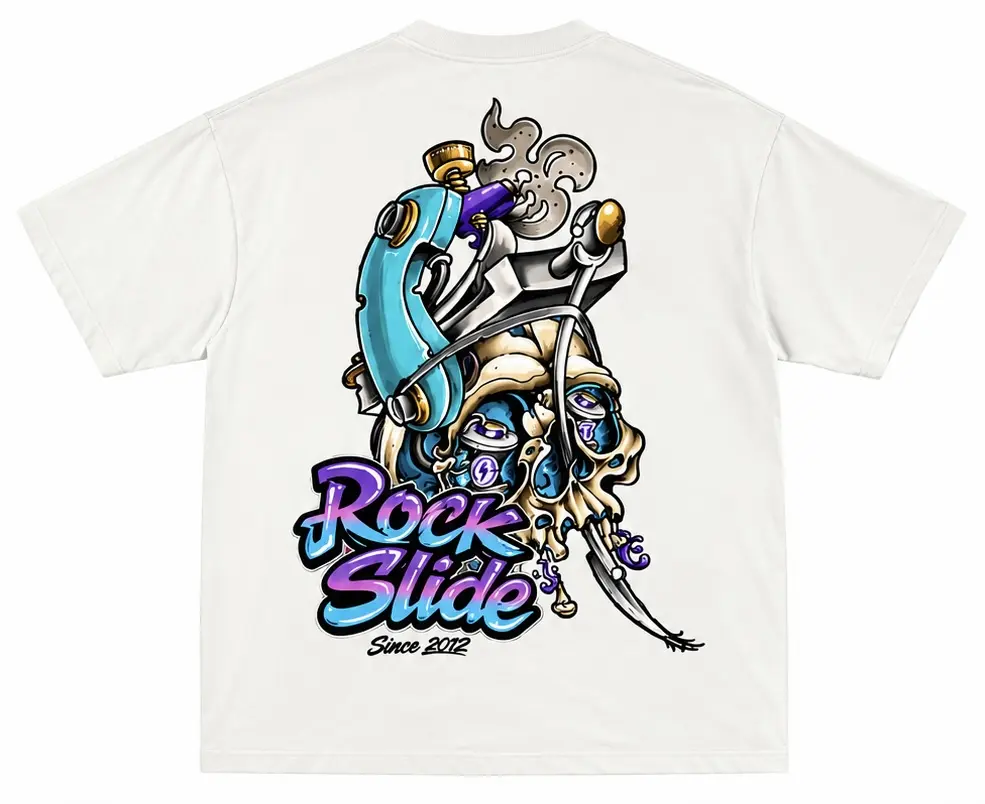 Camisa Rock Slide Máquina de Tattoo (costas)