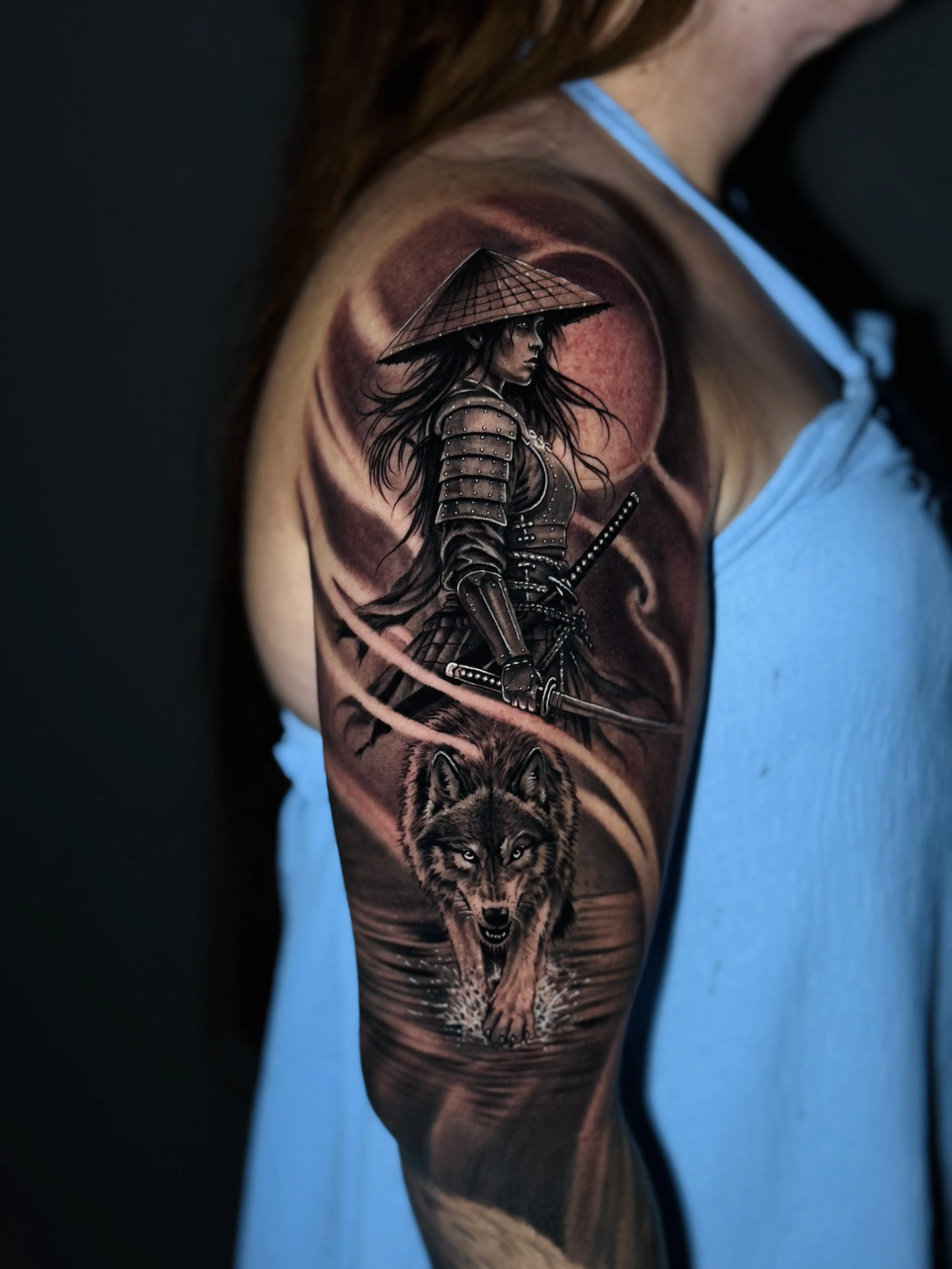 Samurai com Lobo 
